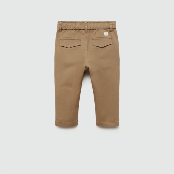 MANGO KIDS Pantaloni  maro / alb