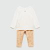 MANGO KIDS Pijamale 'KINGPY'  bej / crem / maro coniac