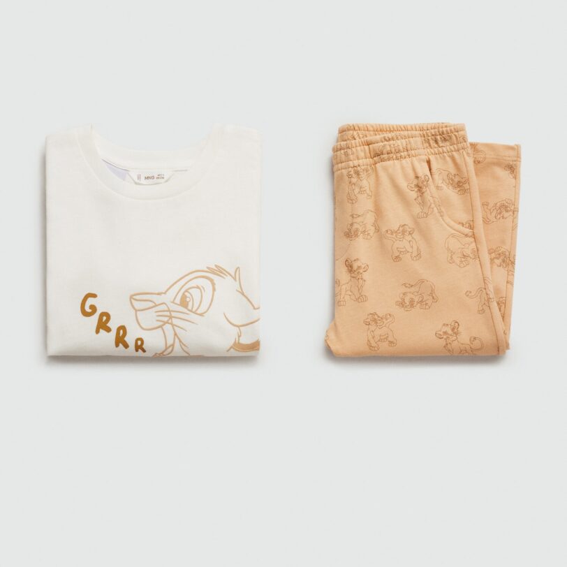 Cumpăra MANGO KIDS Pijamale 'KINGPY'  bej / crem / maro coniac