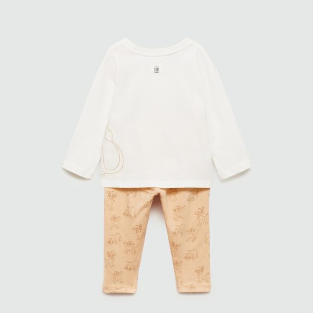 MANGO KIDS Pijamale 'KINGPY'  bej / crem / maro coniac