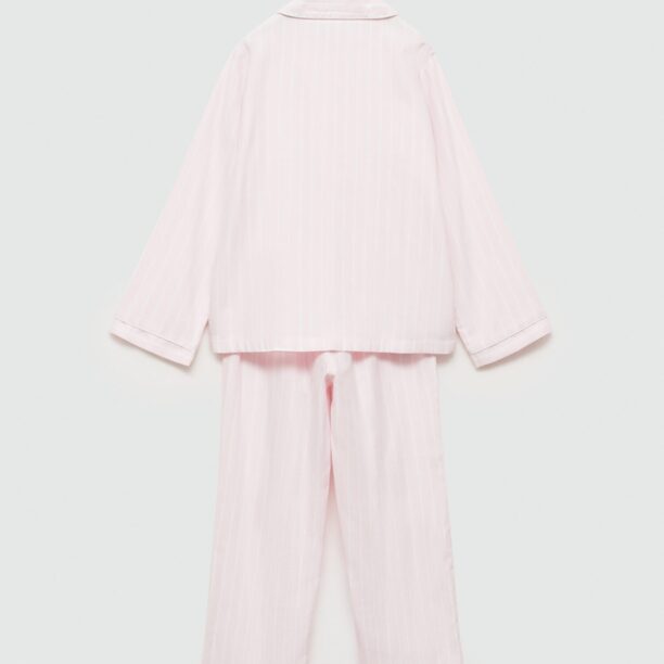 MANGO KIDS Pijamale 'Sofia'  roz pastel / alb