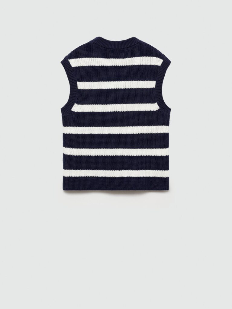 MANGO KIDS Pulover 'CHLOE'  bleumarin / alb