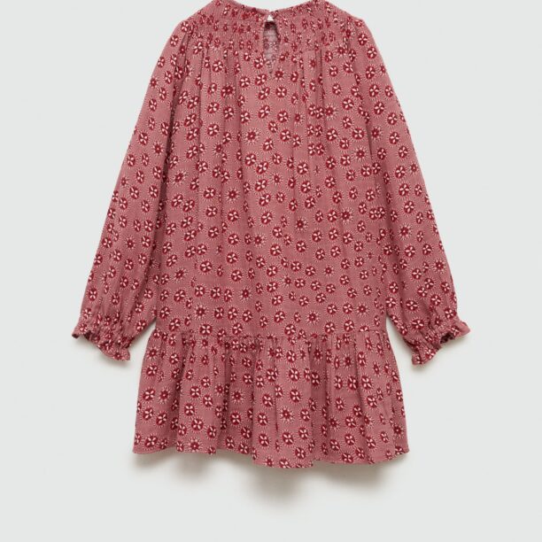 MANGO KIDS Rochie 'GINI'  magenta / roșu bordeaux / alb