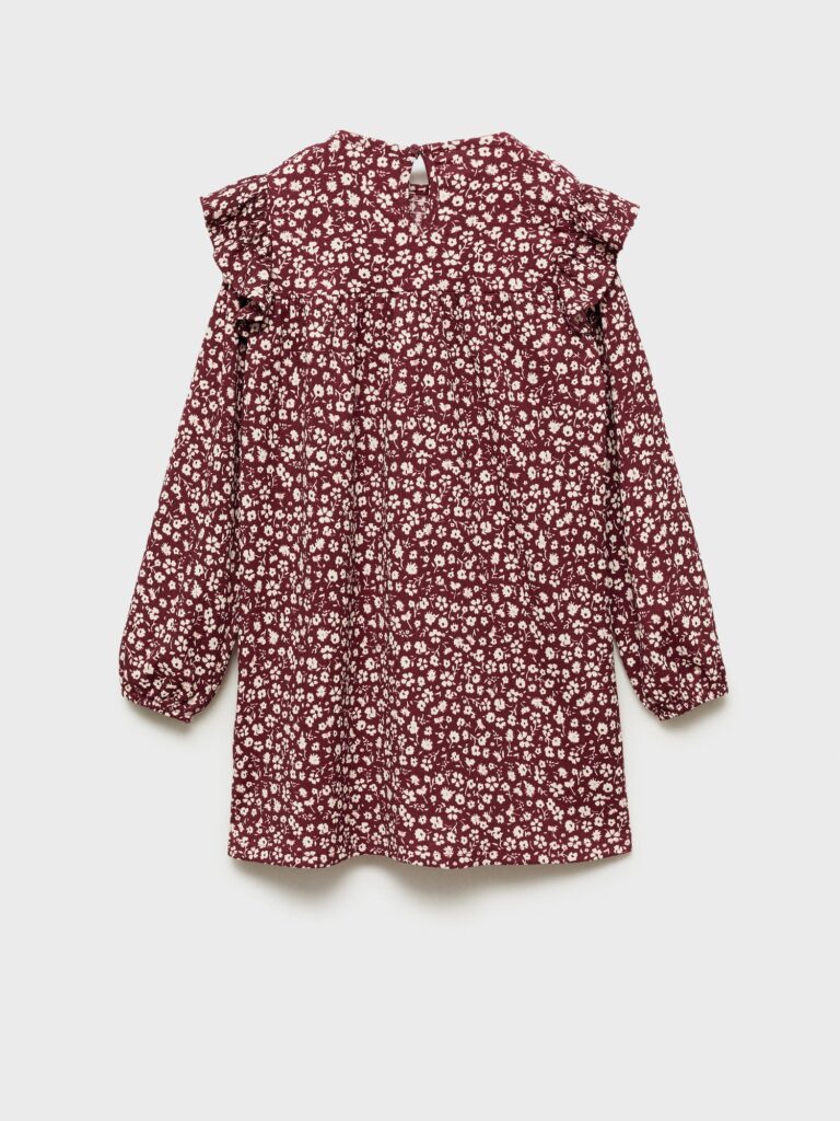 MANGO KIDS Rochie 'LUCIA'  roşu închis / alb