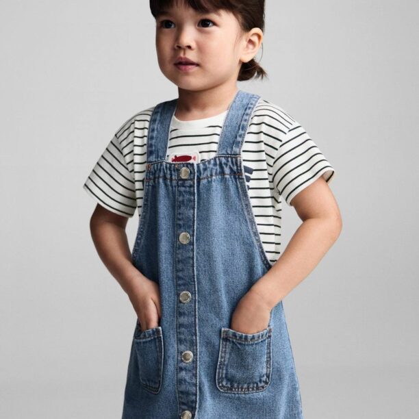 Preţ MANGO KIDS Rochie 'Ruffi'  albastru denim