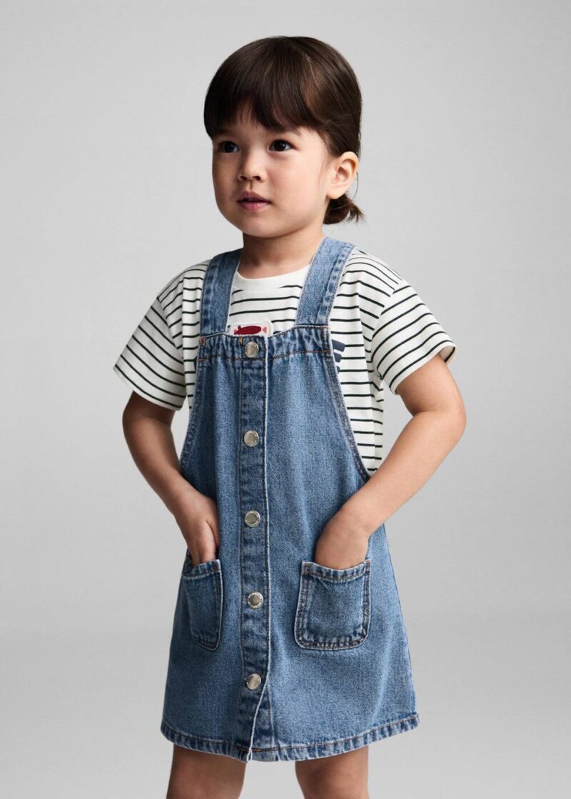 Preţ MANGO KIDS Rochie 'Ruffi'  albastru denim