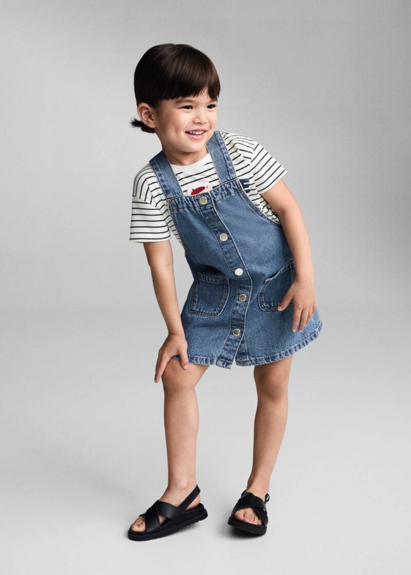 Original MANGO KIDS Rochie 'Ruffi'  albastru denim