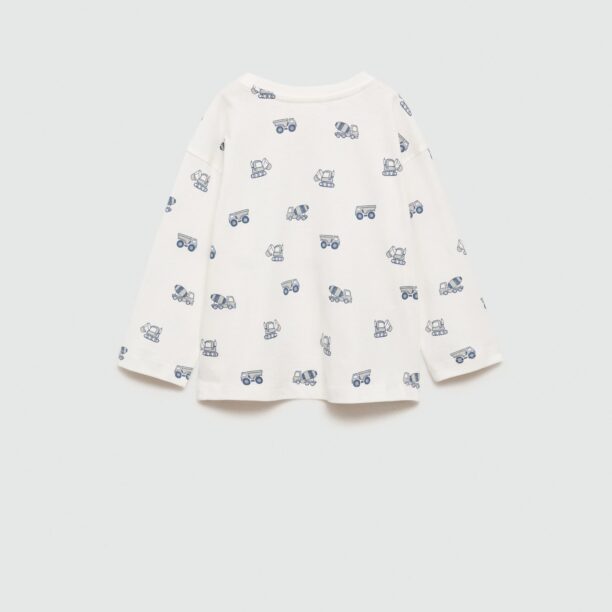 MANGO KIDS Tricou 'GRUA'  safir / gri / alb