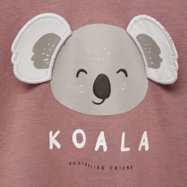 MANGO KIDS Tricou 'KOALA'  gri deschis / roşu închis / negru preţ