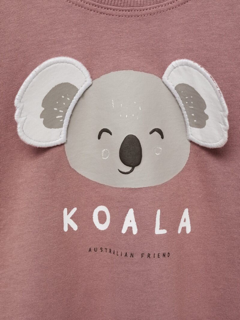 MANGO KIDS Tricou 'KOALA'  gri deschis / roşu închis / negru preţ