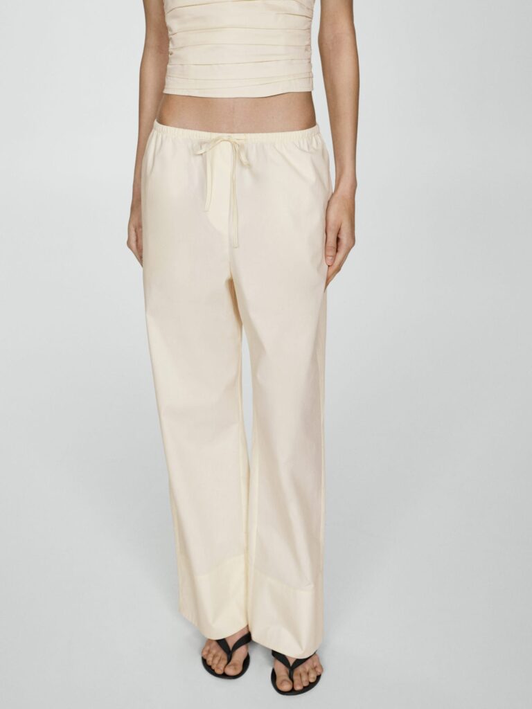 MANGO Pantaloni 'Rufy'  crem