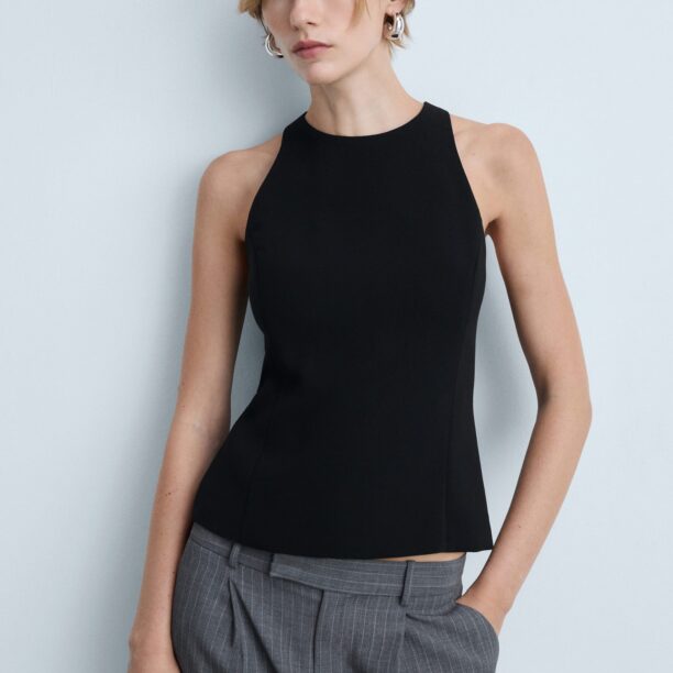 MANGO Top 'IGU'  negru