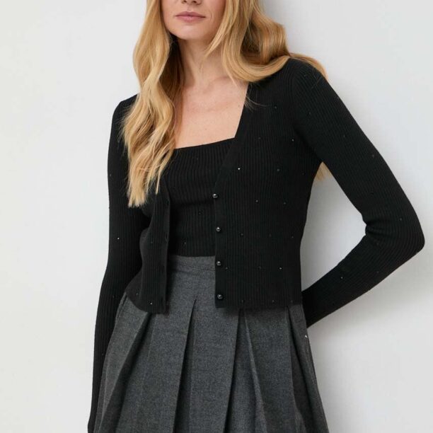 MAX&Co. cardigan și top culoarea negru