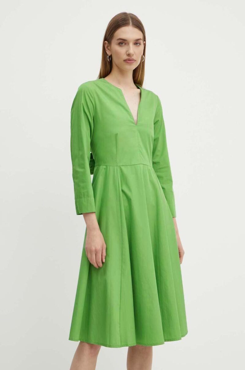 MAX&Co. rochie din bumbac culoarea verde