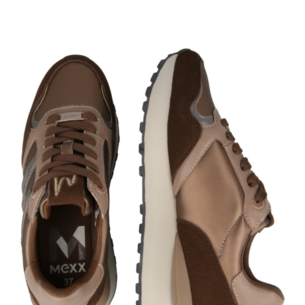 MEXX Sneaker low  brocart / maro mokka / maro închis / gri argintiu