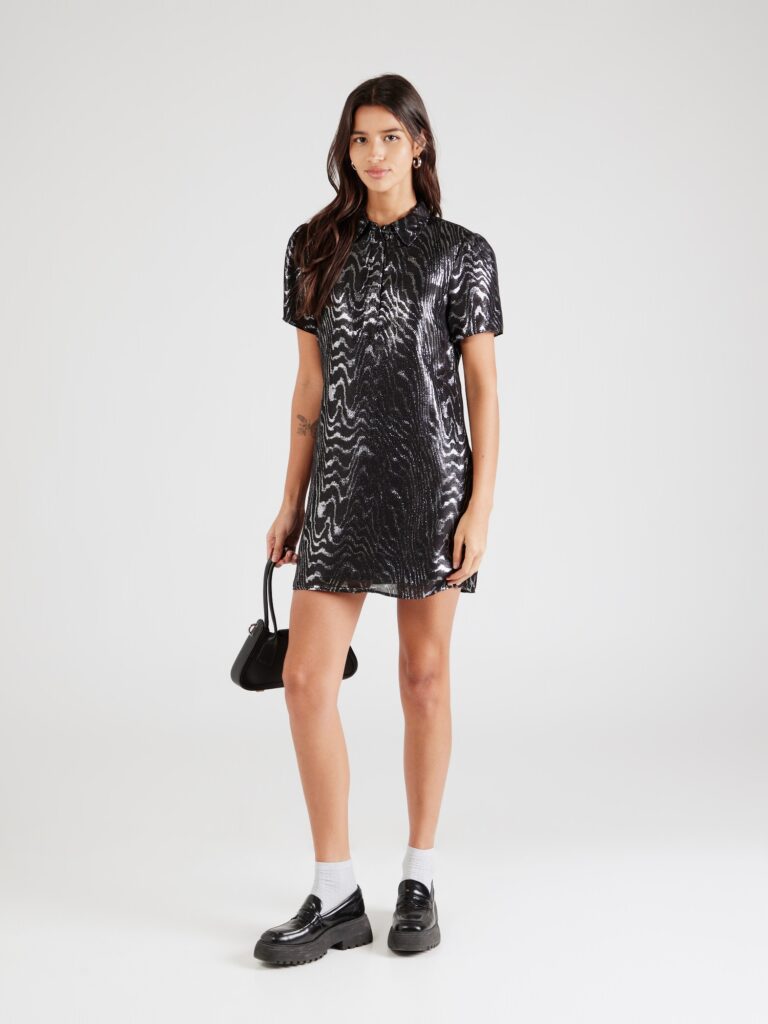 MICHAEL Michael Kors Rochie de cocktail  negru / argintiu