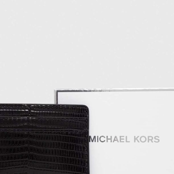 MICHAEL Michael Kors carcasa din piele culoarea negru preţ