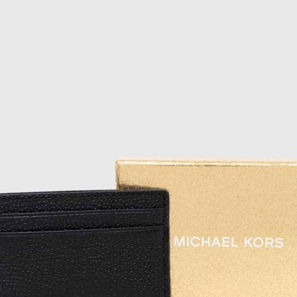 MICHAEL Michael Kors carcasa din piele culoarea negru preţ