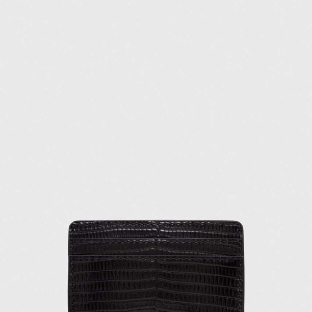 MICHAEL Michael Kors carcasa din piele culoarea negru