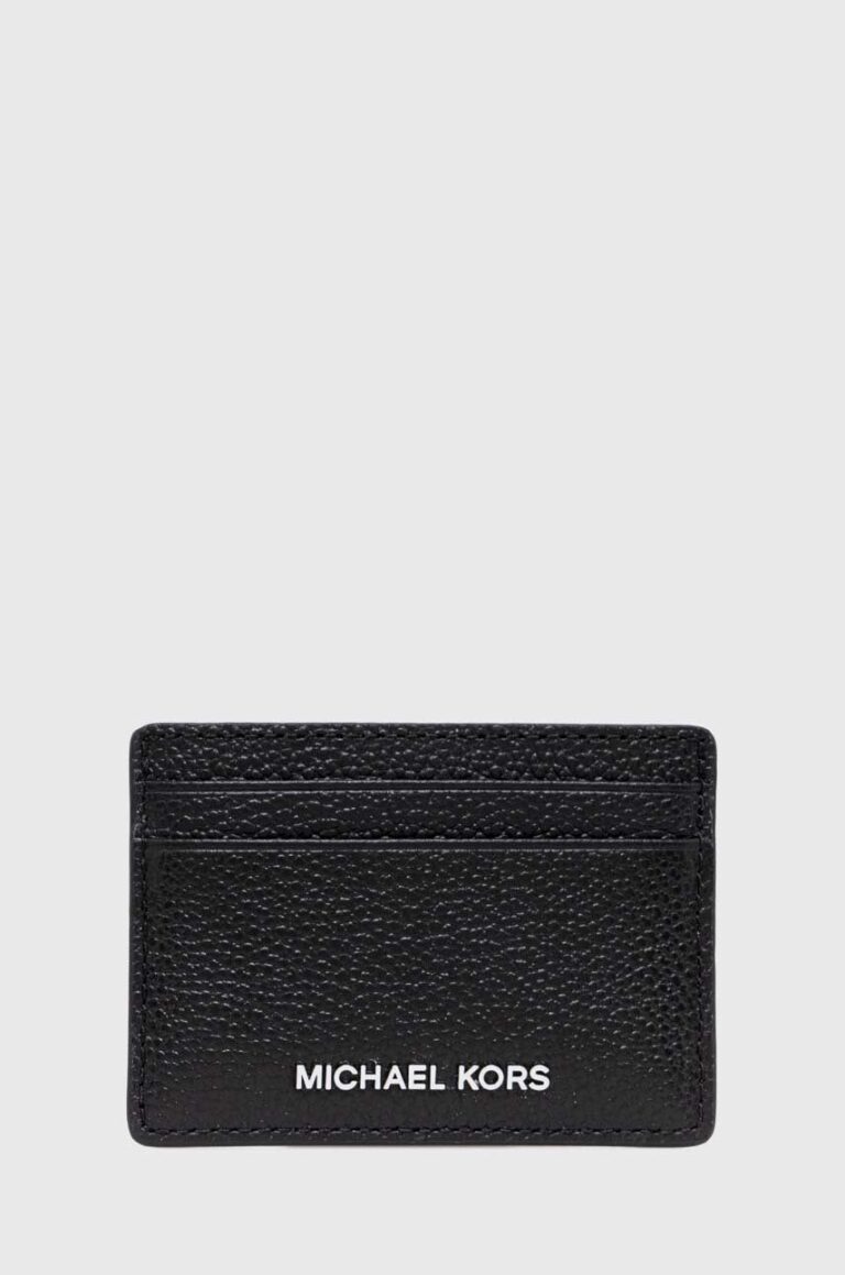 MICHAEL Michael Kors carcasa din piele culoarea negru