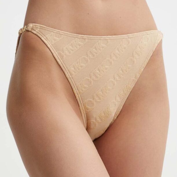 MICHAEL Michael Kors chiloti de baie STRING BIKINI BOTTOM culoarea bej