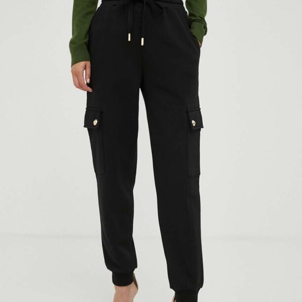 MICHAEL Michael Kors pantaloni de trening din bumbac culoarea negru