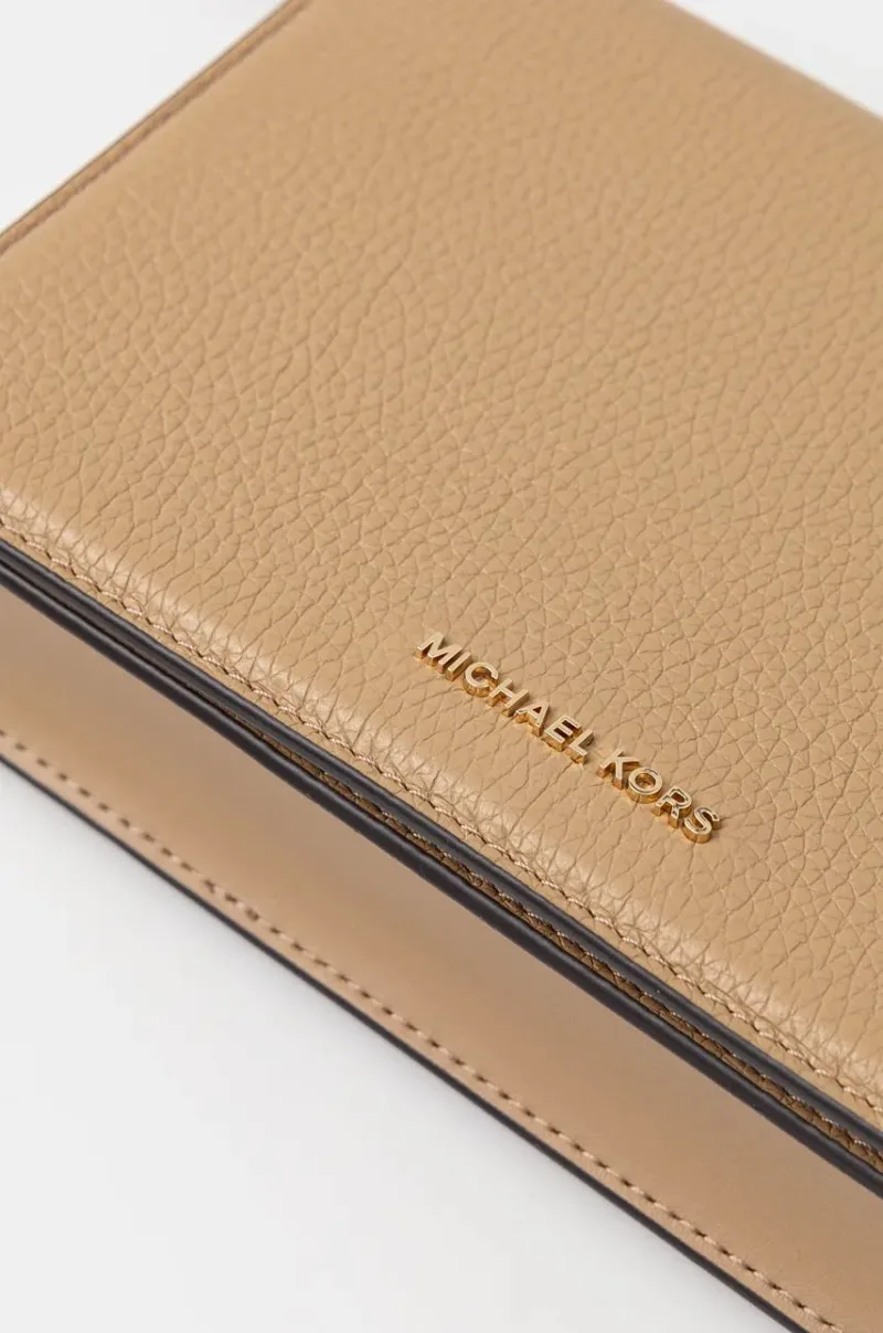 MICHAEL Michael Kors poseta de piele culoarea bej preţ