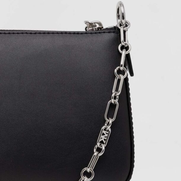 MICHAEL Michael Kors poseta de piele culoarea negru preţ