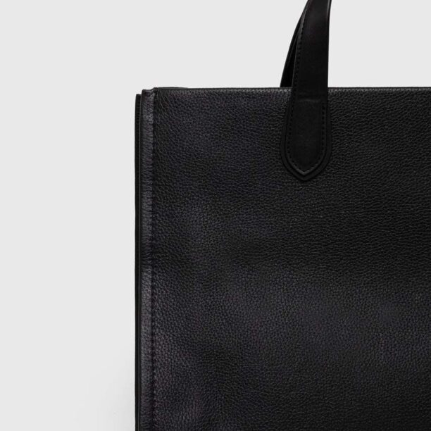 MICHAEL Michael Kors poseta de piele culoarea negru preţ