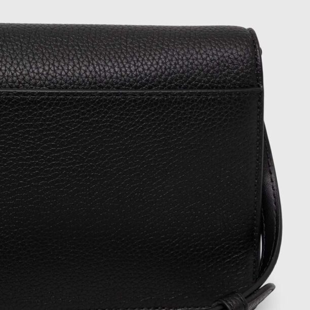 MICHAEL Michael Kors poseta de piele culoarea negru preţ