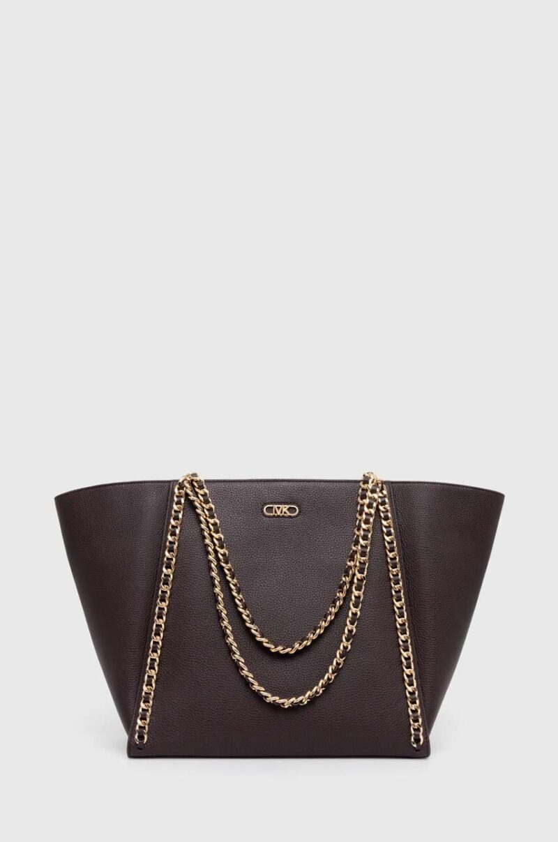 MICHAEL Michael Kors poseta de piele culoarea negru