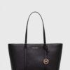 MICHAEL Michael Kors poseta de piele culoarea negru