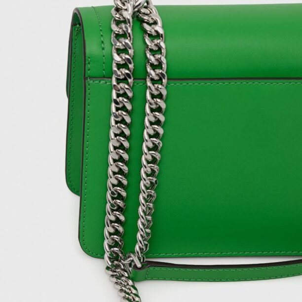 MICHAEL Michael Kors poseta de piele culoarea verde preţ