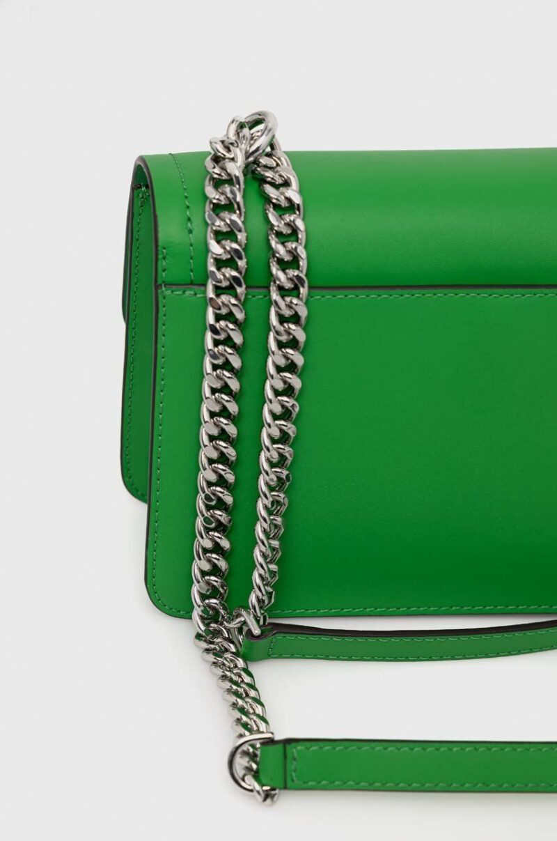 MICHAEL Michael Kors poseta de piele culoarea verde preţ