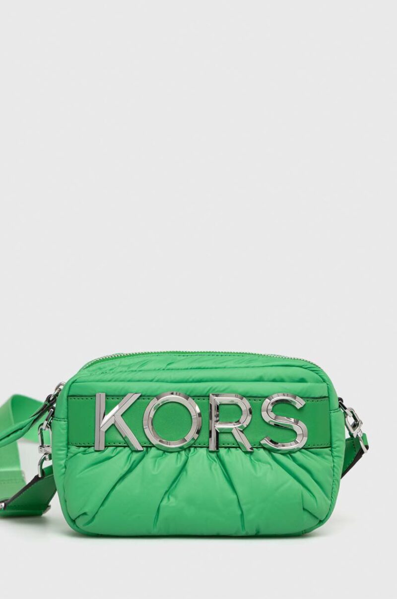 MICHAEL Michael Kors poseta de piele culoarea verde