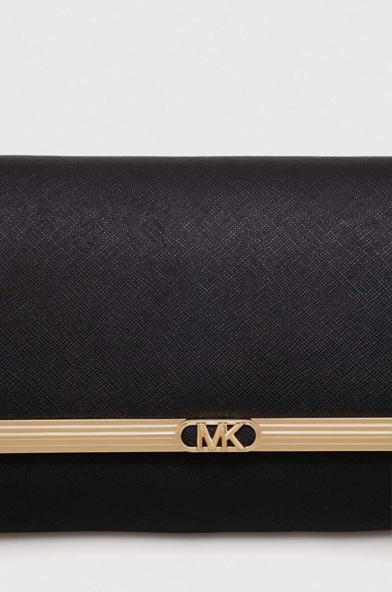 MICHAEL Michael Kors poseta piele culoarea negru preţ