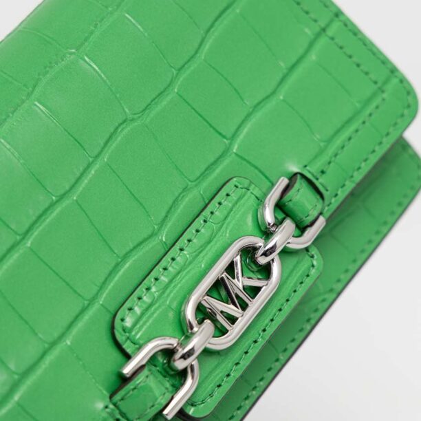 MICHAEL Michael Kors poseta piele culoarea verde preţ