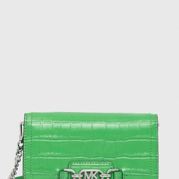 MICHAEL Michael Kors poseta piele culoarea verde