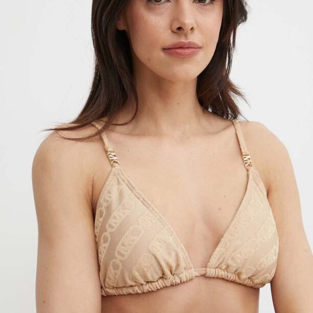 MICHAEL Michael Kors sutien de baie STRING BIKINI TOP culoarea bej