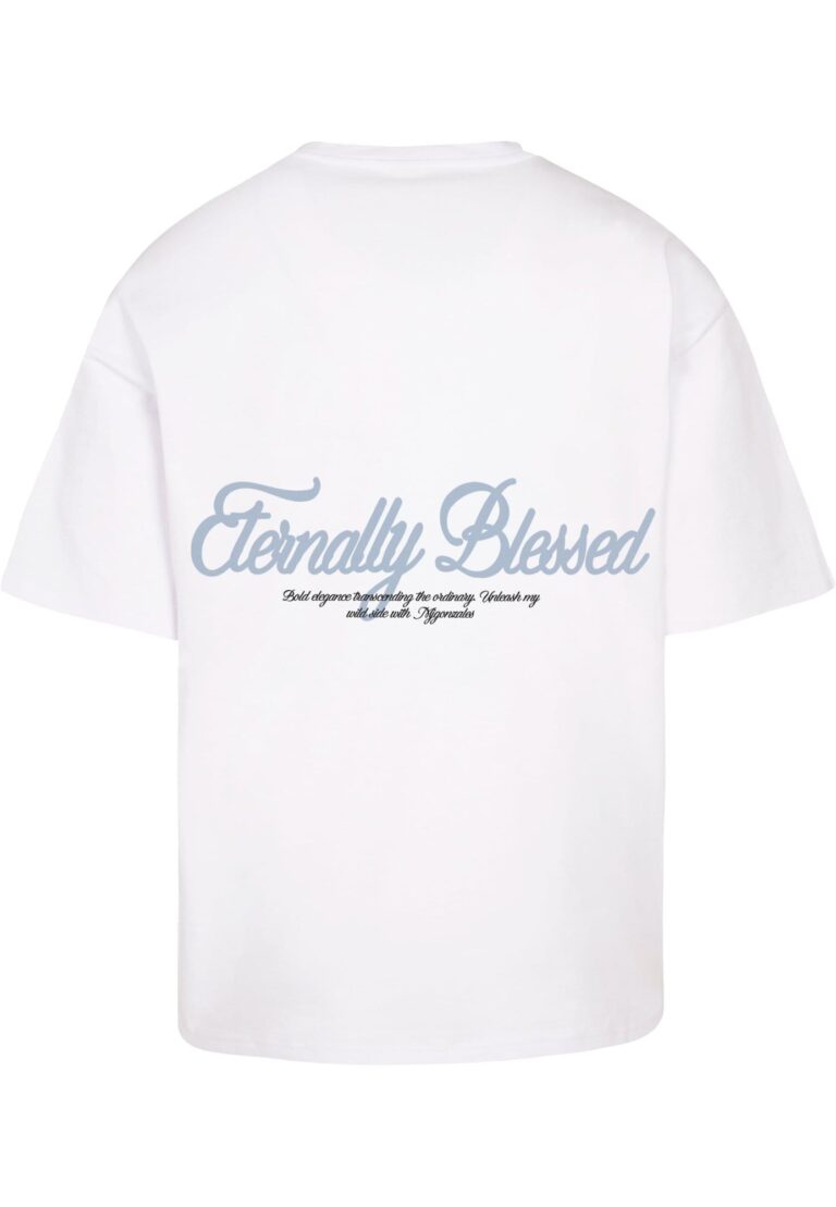 MJ Gonzales Tricou 'Eternally Blessed'  albastru / negru / alb