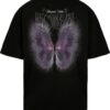 MJ Gonzales Tricou 'Frosted Wings'  mov închis / negru / alb