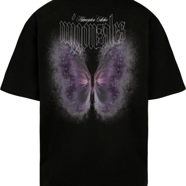 MJ Gonzales Tricou 'Frosted Wings'  mov închis / negru / alb