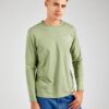 MUSTANG Tricou 'ASHEVILLE'  verde deschis / alb