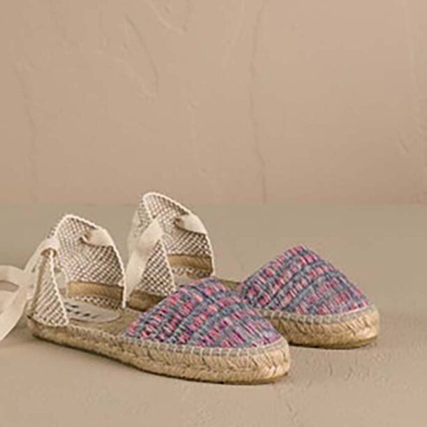 Manebi espadrile Flat Valenciana Espadrilles culoarea roz