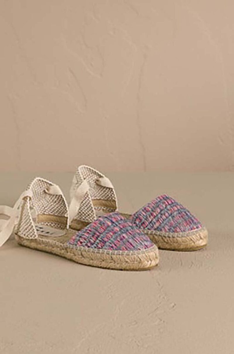 Manebi espadrile Flat Valenciana Espadrilles culoarea roz