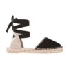 Manebi espadrile din piele întoarsă Flat Valenciana Espadrilles culoarea negru K 1.0 P0