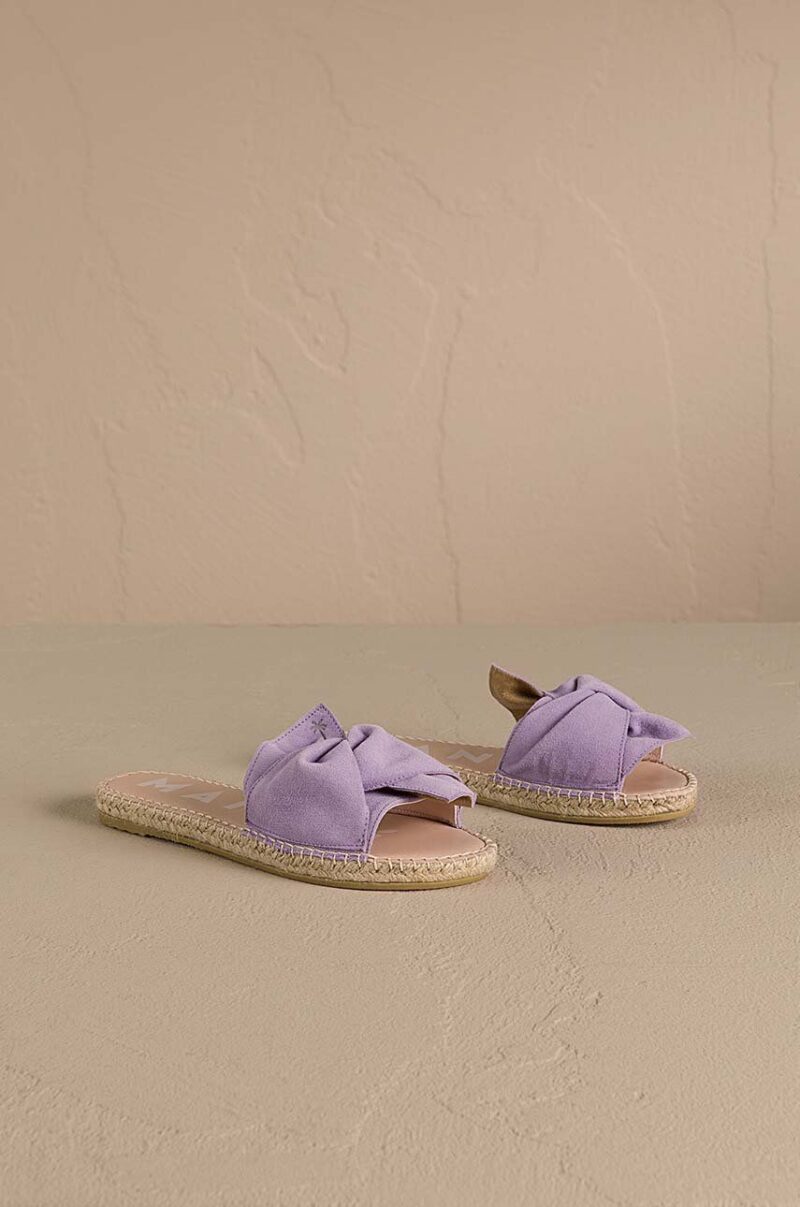 Manebi papuci din piele Hamptons Sandals With Knot femei