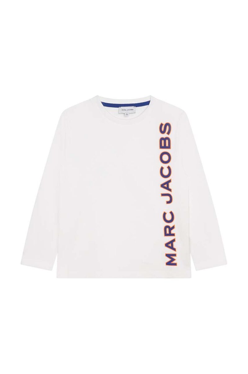 Marc Jacobs longsleeve din bumbac pentru copii culoarea alb