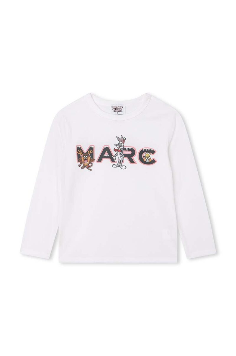 Marc Jacobs longsleeve din bumbac pentru copii culoarea alb