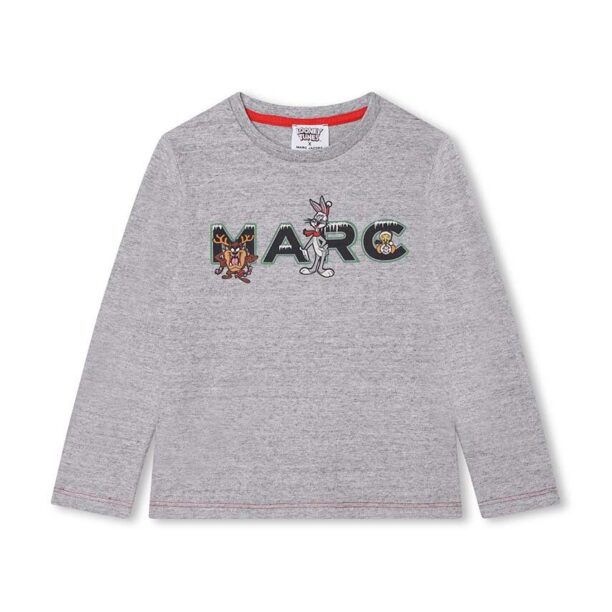 Marc Jacobs longsleeve din bumbac pentru copii x Looney Tunes culoarea gri